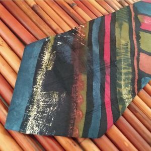 EUC VINTAGE BUGATTI Modern Abstract Art Multicolored 100% Silk Tie